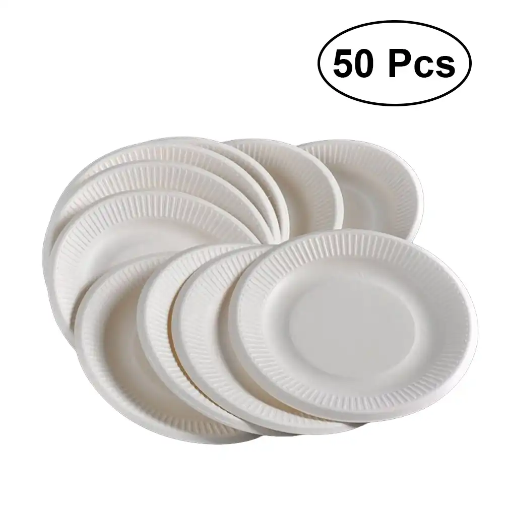 24pcs disposable kids birthday paper plates cute cartoon cake