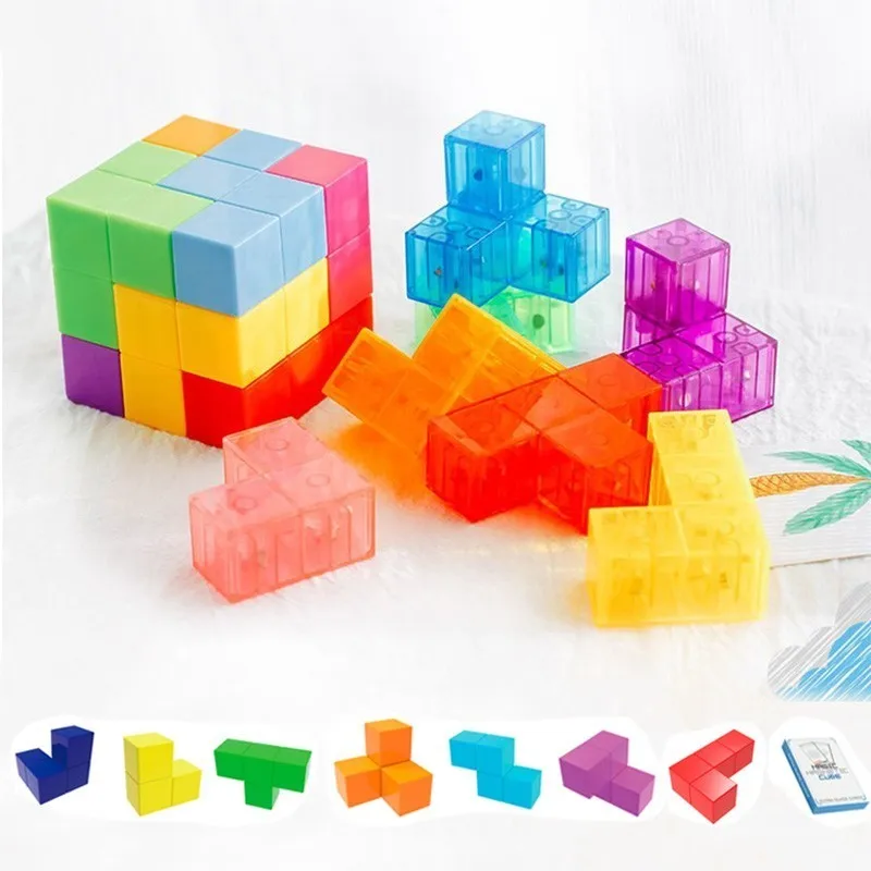 

Magnetic Magic Cube DIY Creative Blocks Plastic Building Blocks Strong Magnet Puzzle Designer Interactive Toys For Kids