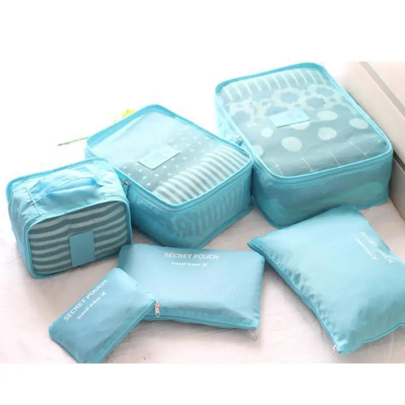 6pcs Travel Organizer Bag Clothes Pouch Portable Storage Case Luggage Suitcase& 6pcs Travel Organizer Bag Clothes Pouch Portable Storage Case Luggage Suitcase&