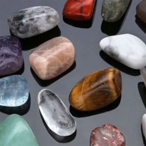 

Natural Crystal Mineral Specimens 20pcs Natural Crystal Gemstone Polished Healing Chakra Stone Display hot Gemstone Beads Art