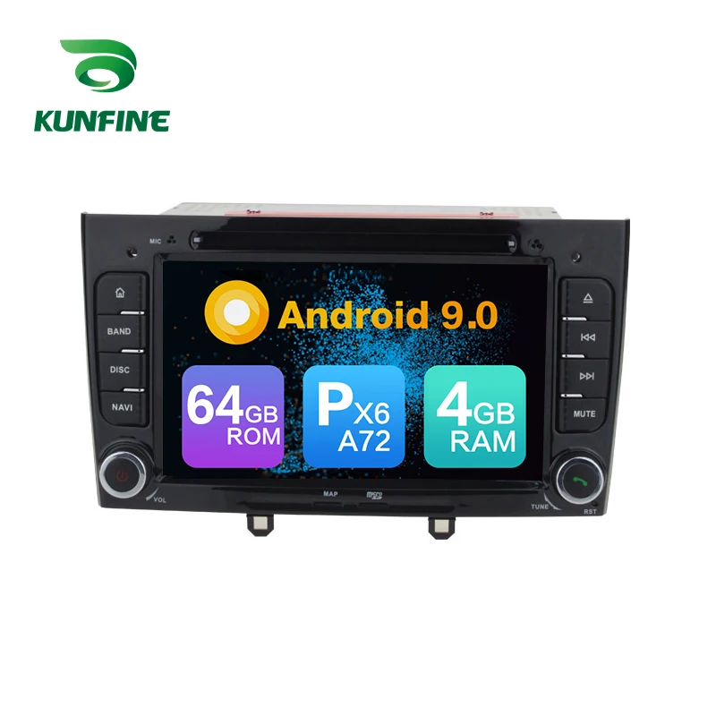 Android 9,0 Core PX6 A72 Ram 4G Rom 64G Автомобильный DVD gps мультимедийный плеер стерео для peugeot 308 2011 2012 2013 радио головное устройство