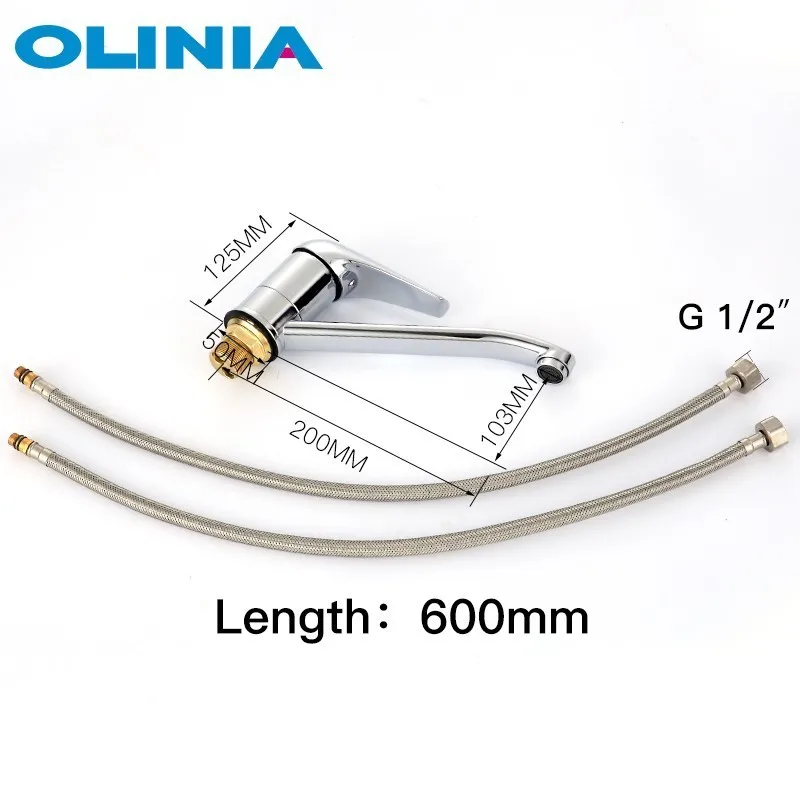 Olinia Kitchen Faucet Deck Mounted Mixer Tap 360 Degree Rotation Deck Mounted Mixer Tap Sink Faucet Torneira Cozinha OL7194 Olinia Kitchen Faucet Deck Mounted Mixer Tap 360 Degree Rotation Deck Mounted Mixer Tap Sink Faucet Torneira Cozinha OL7194