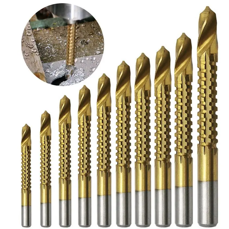 Buy 10pcs/set Twist Drill Bit HSS Titanium Coated