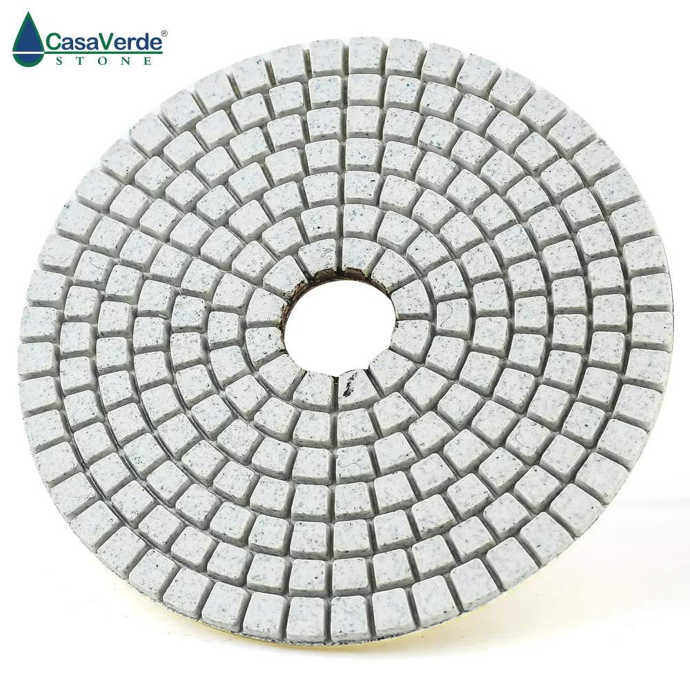 Hot sale DC-BWS3PP02 100mm dry and wet polishing 4 inch 3 step diamond polishing pads for marble and granite