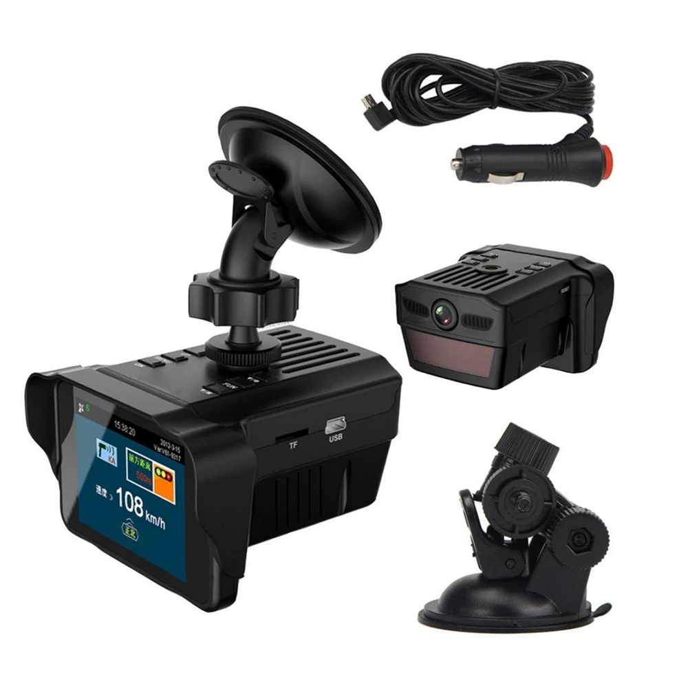 

Car Electronic Dog Radar Detector Rearview Mirror Vehicle Video Camera Recorder Russian Version Car Recorder 2019 New