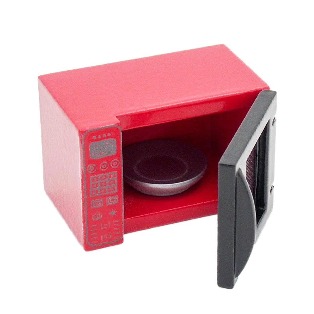Odoria 1:12 миниатюрная красная микроволновая печь кухонная посуда кукольный домик игрушка украшение