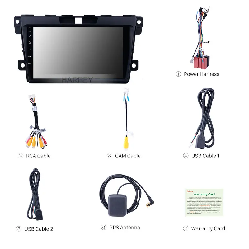 Discount Harfey 2 Din 9" Android 8.1/9.0 Car Radio For MAZDA CX-7 2007 2008 2009 2010 2011 2012 2013 2014 GPS Multimedia Player Head Unit 3