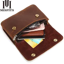 Винтажная мужская кожаная поясная сумка Crazy Horse из натуральной кожи, поясная сумка для путешествий, Мужская маленькая сумка для телефона с петлей на бедрах