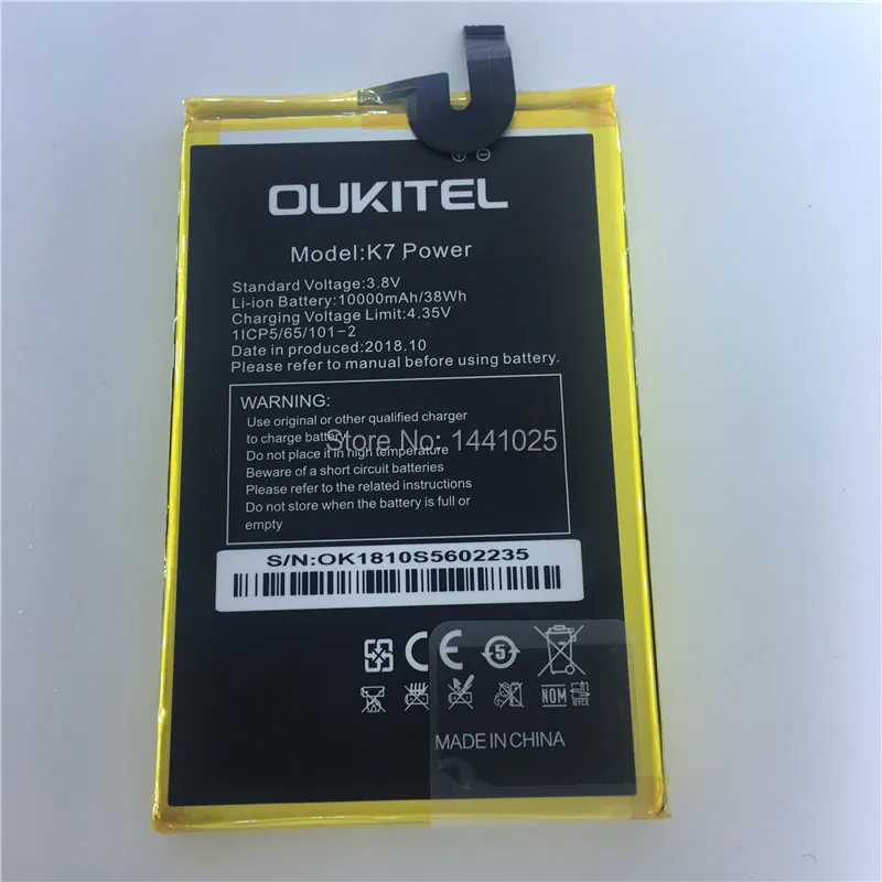 

For OUKITEL K7 power battery 10000mAh Long standby time OUKITEL K7 power Mobile phone battery High capacity