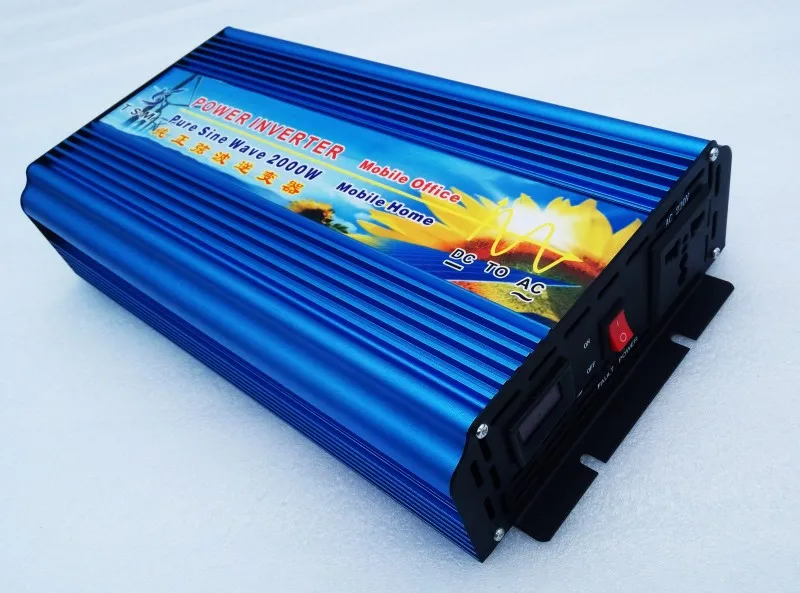 

2000W/2KW 12VDC TO 110VAC 60HZ Pure Sine Wave Power Inverter (4KW/4000W peak power)