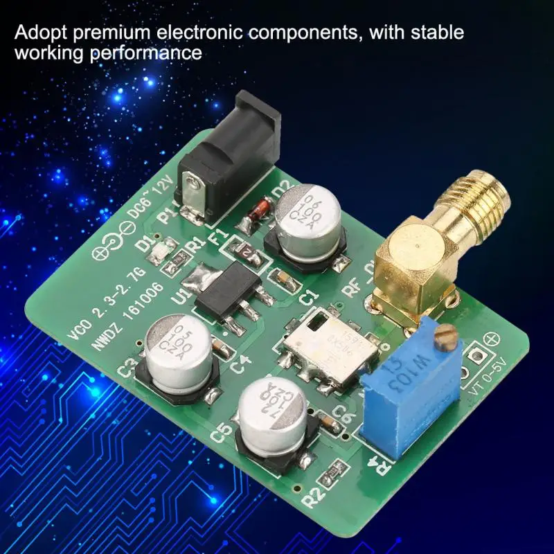 

2.4G1.5G5.8G88-120M VCO Signal Source Sweep Signal WIFI GPS FM Test Source 2300-2700MHz Regulator