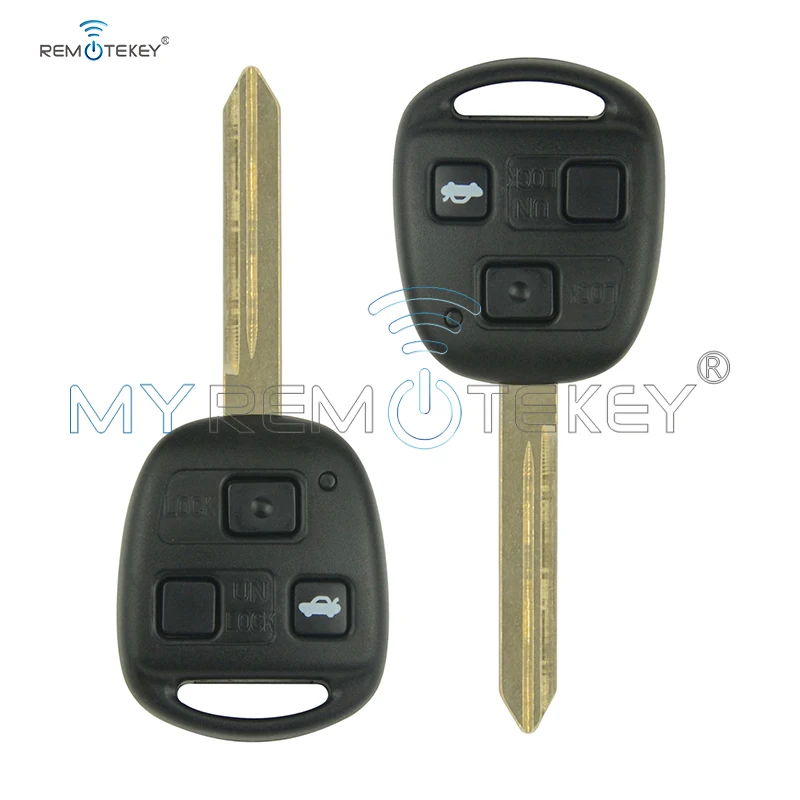 Remtekey 2 шт. 736670-A 3 кнопки 434 МГц 4D70 чип Toy47 необработанное лезвие для Toyota Avensis 2004 2005 2006 2007 2008 2009 дистанционного ключа