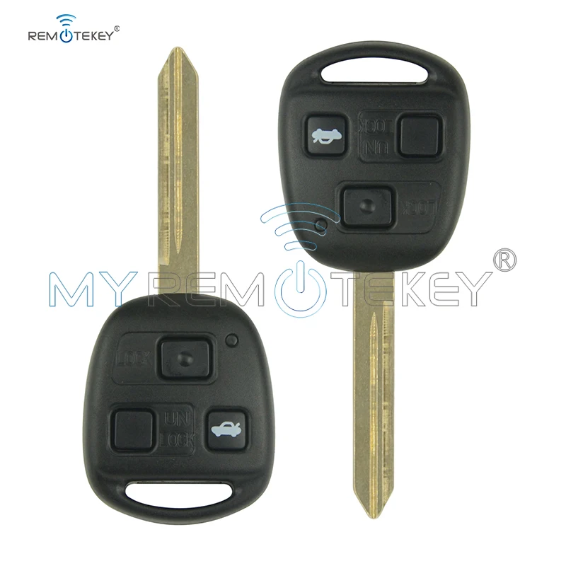 

Remtekey 2pcs 736670-A 3 Button 434mhz 4D70 Chip Toy47 Uncut Blade For Toyota Avensis 2004 2005 2006 2007 2008 2009 Remote Key