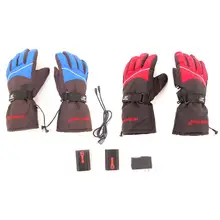 Перчатки с электрическим подогревом, зарядка от литиевой батареи USB, теплые спортивные лыжные перчатки, зимние уличные перчатки для езды на снегоходе