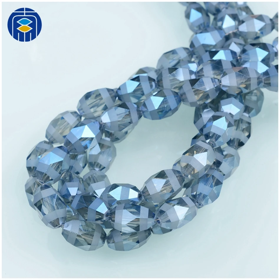 JuleeCrystal Faceted Matte Beads 6/8/10mm Wholesale Rice Shape Glass Beads