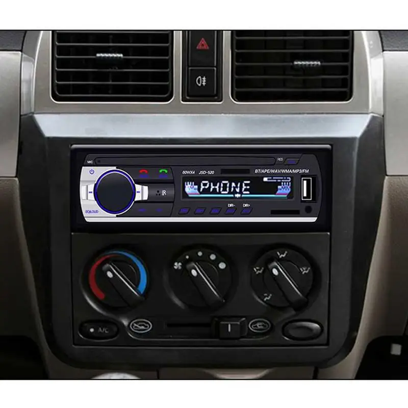 High-quality 4 Holes Car Radio Bluetooth Hands-free Calls Stereo Player MP3 USB/SD/FM USB MP3 Radio Player Aux Input Receiver