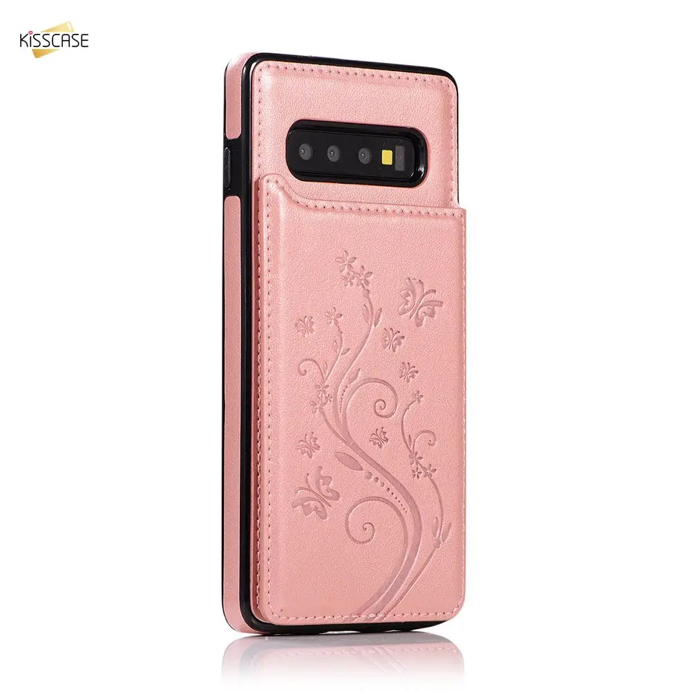 Кожаный чехол кошелек KISSCASE для Samsung Galaxy S10 S8 S9 комбинированный Note 8 9 Plus