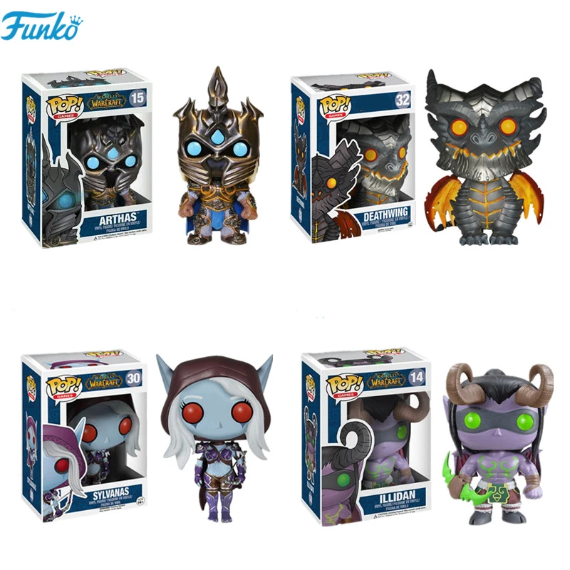 FUNKO POP figuras de acción de World of Warcraft, muñecos de vinilo coleccionables, Tema #14 ILLIDAN #15 ARTHAS #30 SYLVANAS|Figuras de juguete y acción| - AliExpress