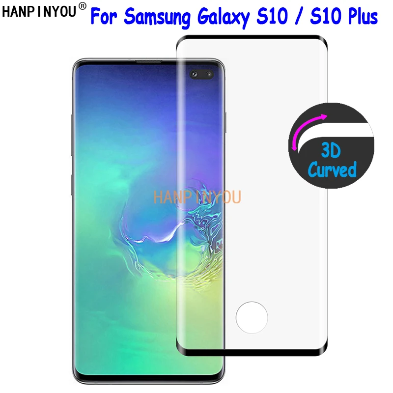 

For Samsung Galaxy S10 G973 / S10 Plus G975 9H Ultra Thin 3D Curved Full Cover Front Tempered Glass Film Screen Protector Guard