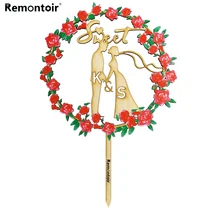 Персонализированное красочное свадебное украшение, пользовательские парные названия торт Топпер, Mr и Mrs свадебный торт Топпер на заказ Декор поставки