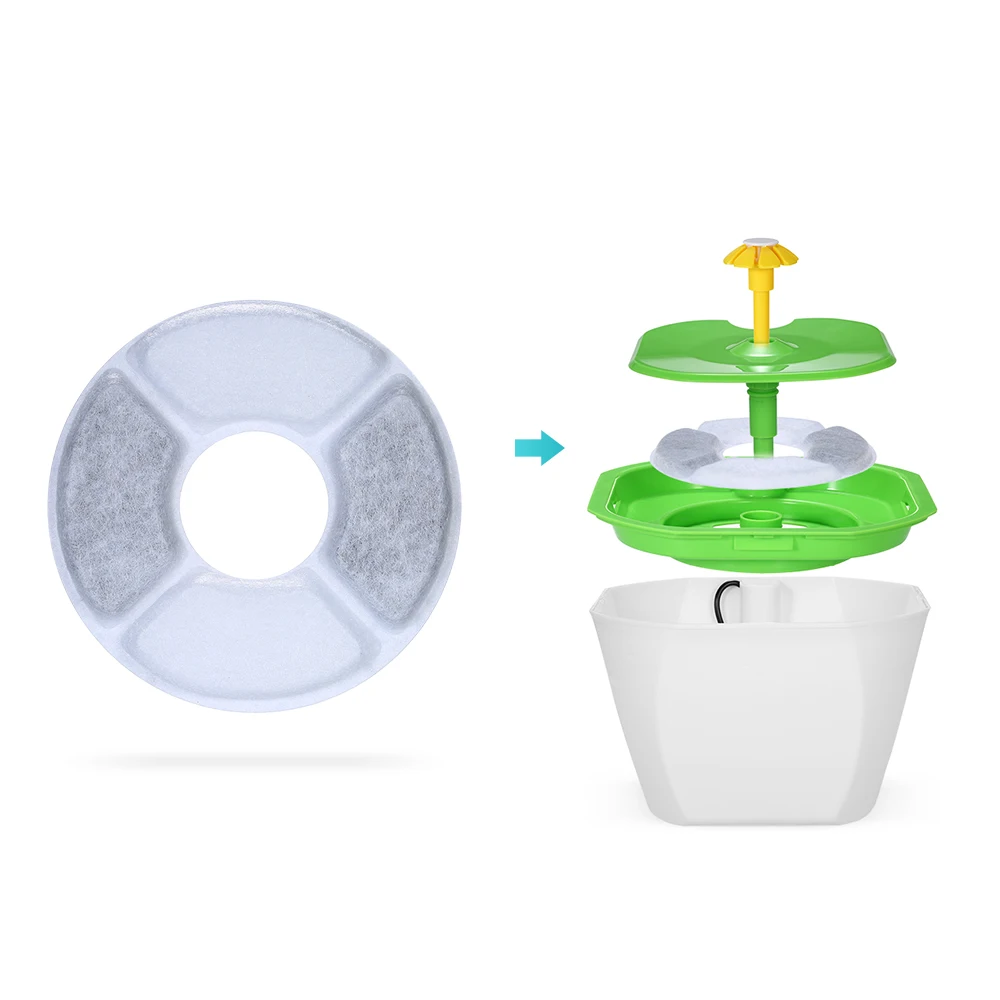 

6pcs/set Filter Element Pet Water Dispenser Accessories Activated Carbon Filters for Pet Cat Dog Water Dispenser