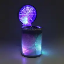 Автомобильная пепельница со светодиодный светильник пепельница Портативный светящаяся пепельница авто интерьер поставки украшения