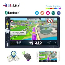 Hikity 2 Дин Радио 7 «HD автомобильное радио с GPS навигации fm 2din аудиомагнитолы автомобильные Поддержка android Зеркало Ссылка RDS DVR камера стерео плеер