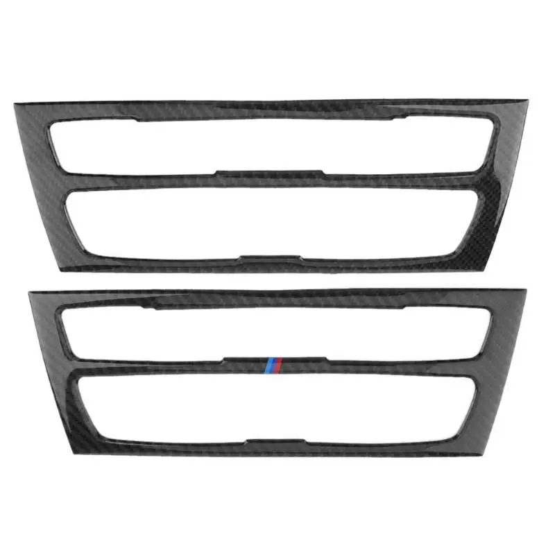 

Carbon Fiber Car Dashboard A/C Air Conditioning CD Control Switch Panel Trim Sticker Car Interior Styling For BMW F20 F21