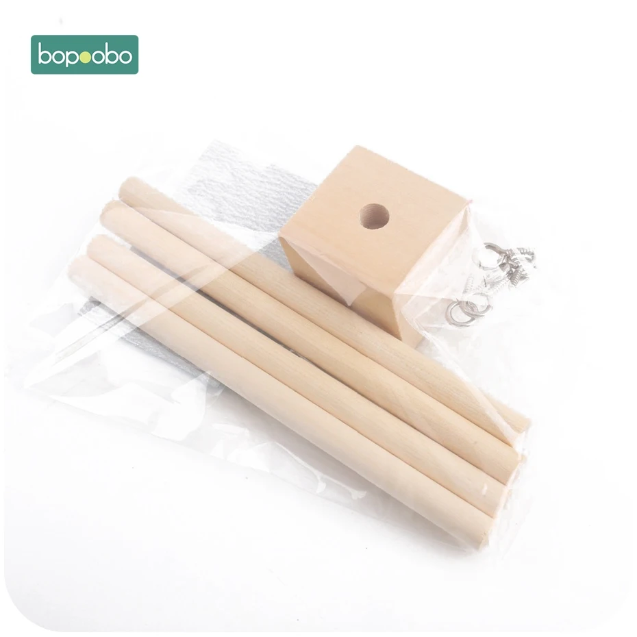 Bopoobo 1Set Baby Hanger Baby Mobile Crib Hanger Frame Mobile DIY Crafts Ecofriendly Sensory Chewing Toy Baby Rattle Teether