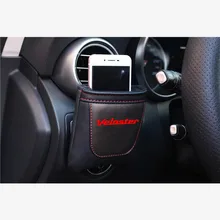 Pu кожаная сумка для hyundai Veloster клип на выходе воздуха Автомобиль Air Vent уложить Tidy хранения автомобильный держатель телефона