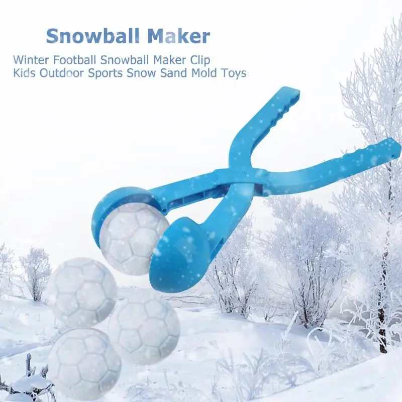 

Winter Mold Toys Plastic Football Snowball Maker Clip Kids Outdoor Sports Snow Ball Snow Sand Making Tool Funny Toys