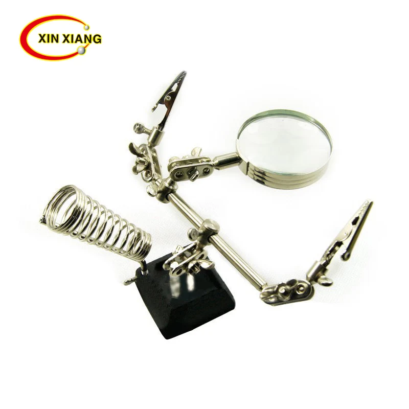 Magnifier 3 In 1 Hand Soldering Solder Iron Stand Holder Station
