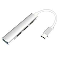 Type-C-4 usb-хаб эспандер ультра-тонкий Мини Портативный 4-портовый Usb 3,0 концентратор Usb интерфейс питания для Macbook ноутбук планшет компьютер