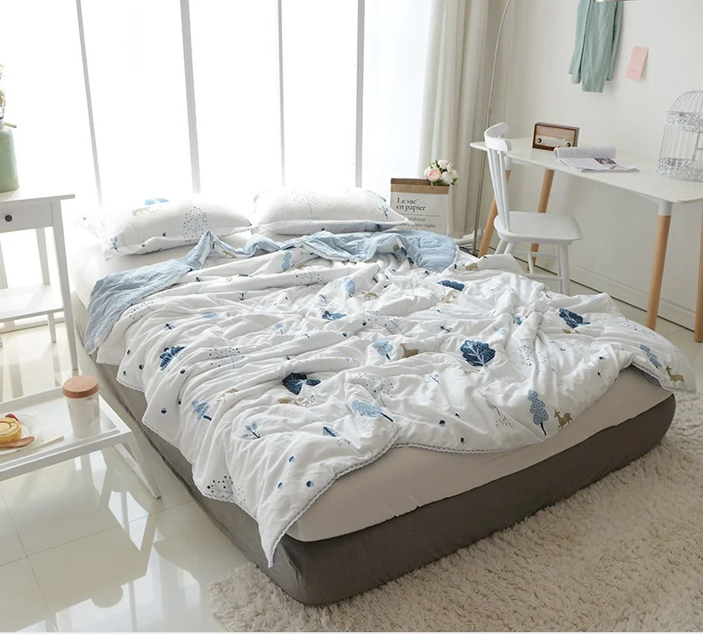 

Summer Bedspread Queen Bear Dinosaur Printed Double Quilts and Duvets for Adults Thin Air-conditioned Comforter colcha For Bed