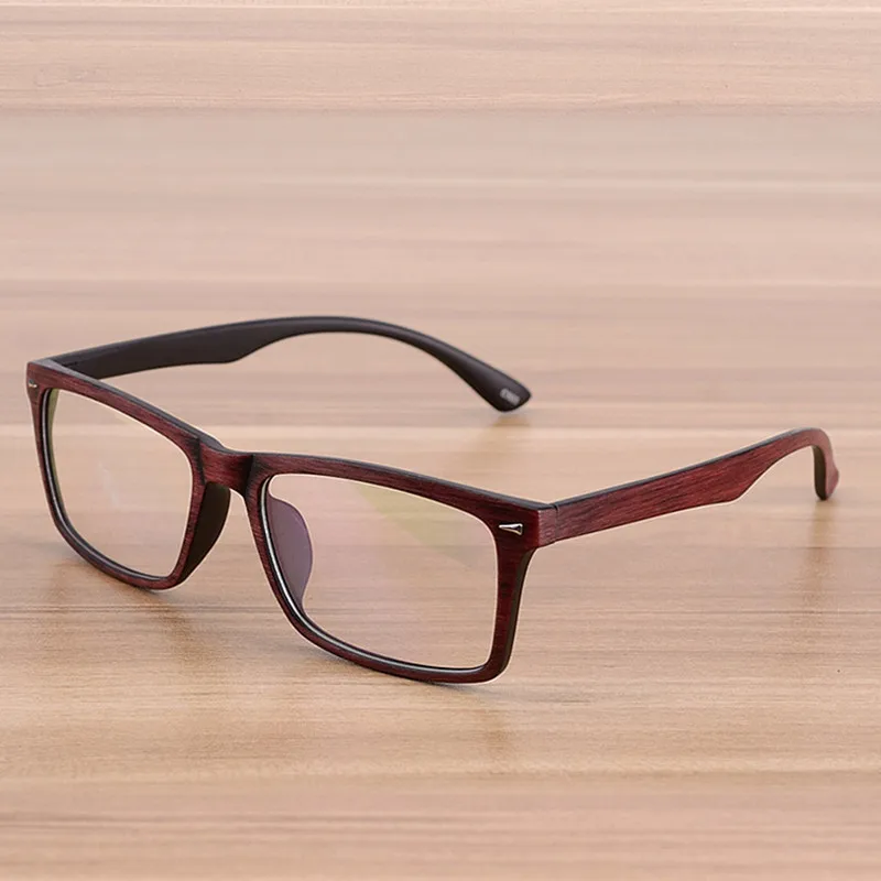 

Imwete Unisex Glasses Retro Wooden Pattern Glasses Frame Men Classic Brand Optical Spectacle Eyeglasses Women Bamboo Wood Frames