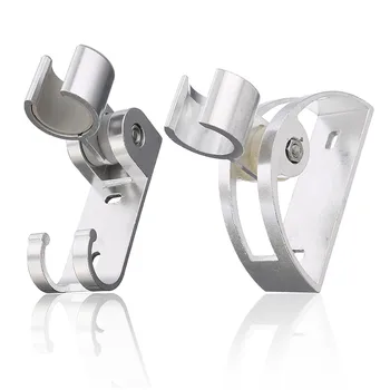 

Aluminum Alloy Bathroom Wall Mounted Shower Holder Showerhead Bracket Holder With Hooks Bathroom Accessories