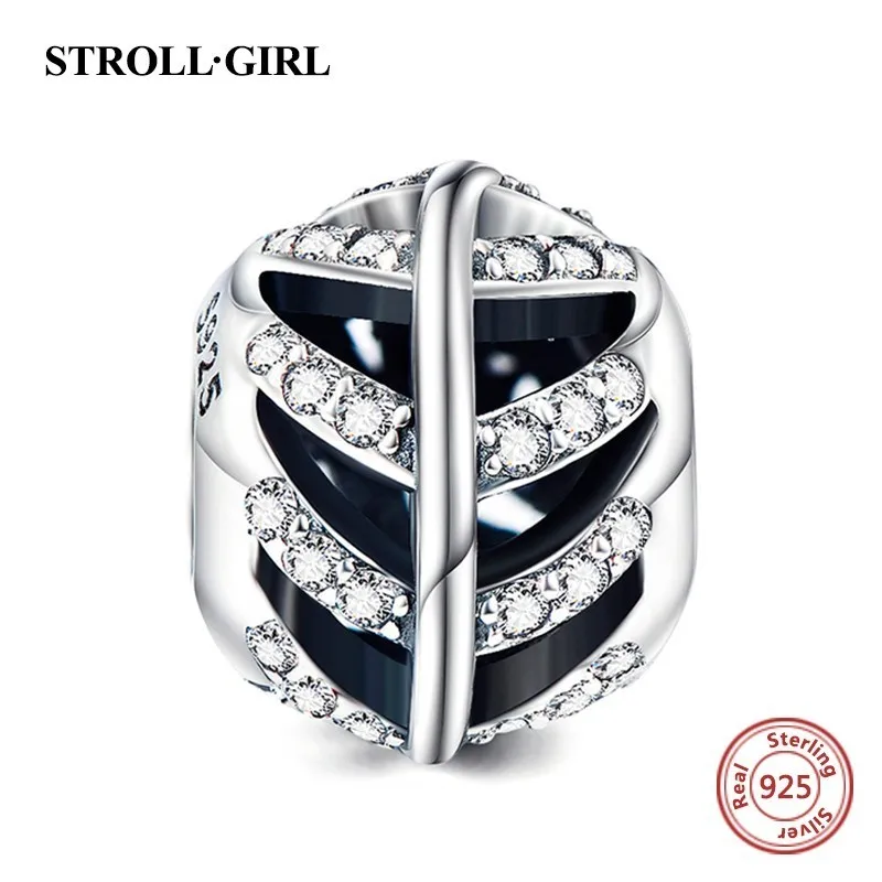 

Fit Original Pandora Sliver 925 Charms PV cz beads bracelet Berloques Authentic Jewelry