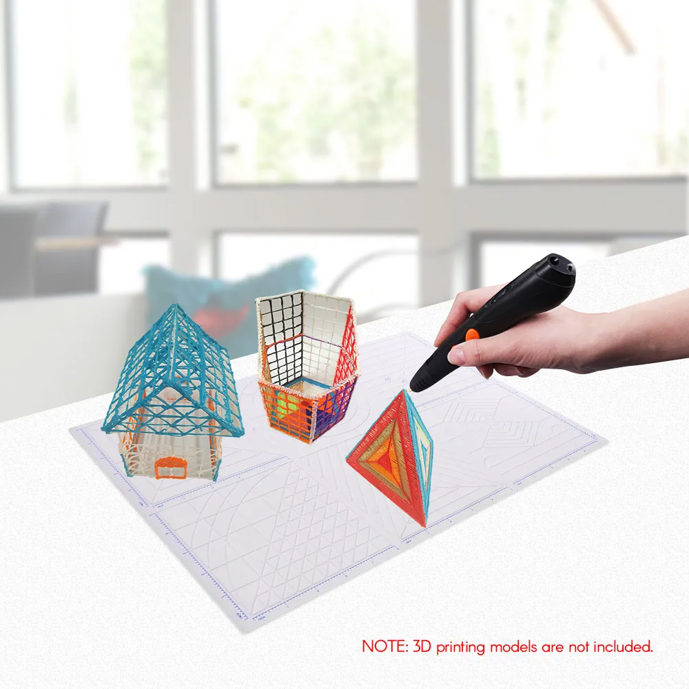 

Multi Purpose 3D Printing Pen Template Soft Silicone Mat 3D Drawing Templates Copy Board with Fingerstalls