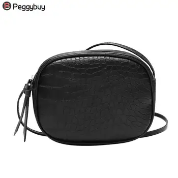 

Fashion Solid Color Stone Pattern Leather Messenger Bag Women PU Leather Crossbody Handbags