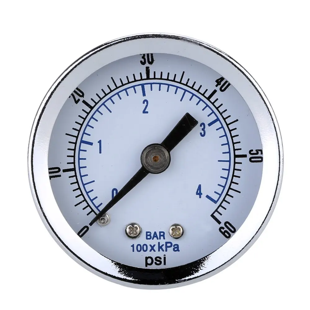 

HHO-0-60 psi 0-4bar Mini Optional Air Compressor Meter Hydraulic Pressure Gauge