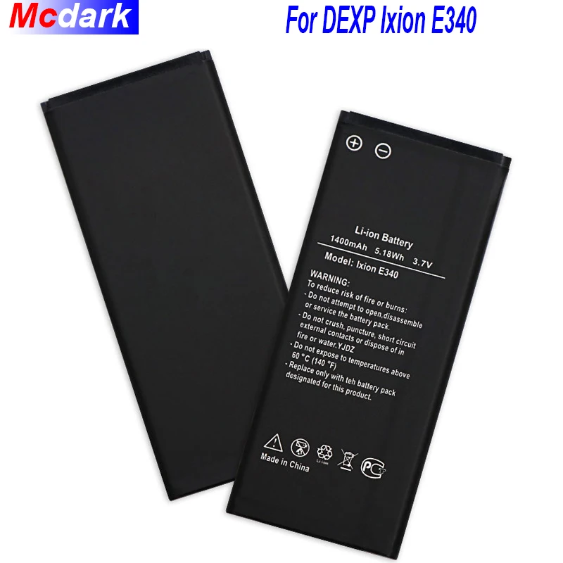 

Mcdark 1400mAh For DEXP Ixion E340 Batterie Bateria Accumulator AKKU ACCU PIL Mobile Phone For DEXP Ixion E340 Battery