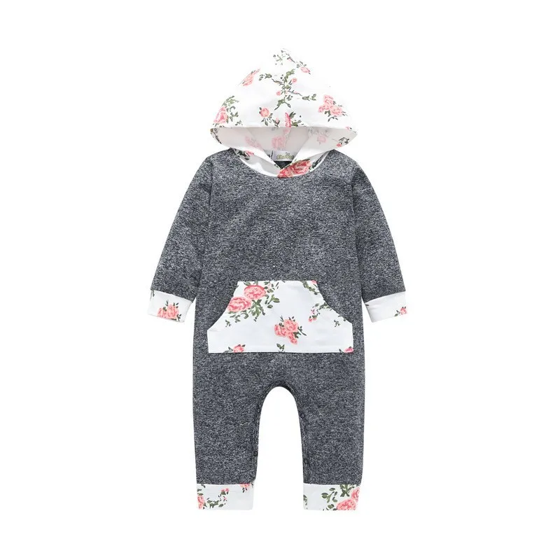 Одежда для мальчиков и девочек, хлопковый комбинезон с длинными рукавами и карманом для новорожденных, Комбинезоны