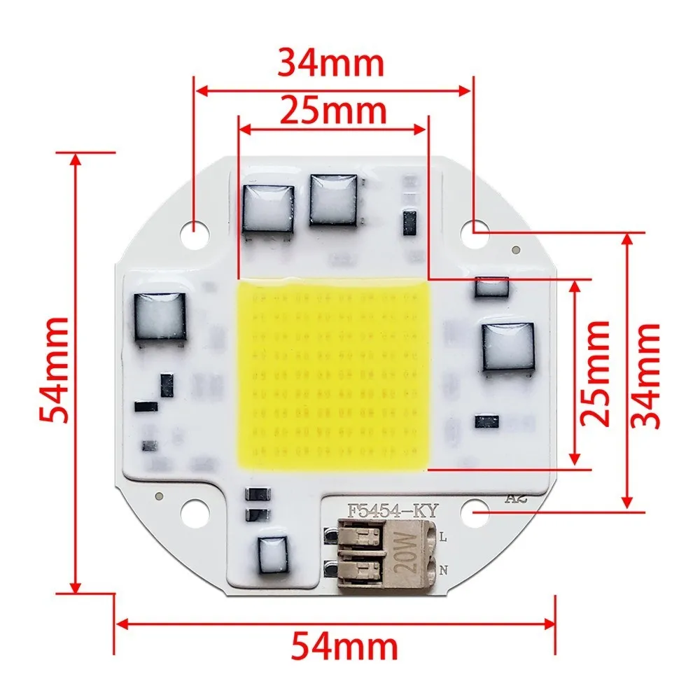 COB светодиодный чип 20 Вт 30 Вт 50 Вт светодиодные матрицы AC110V-220V умная ИС(интеграционная схема полный спектр светильник бусины светильник ing аксессуар для diy напольный светильник