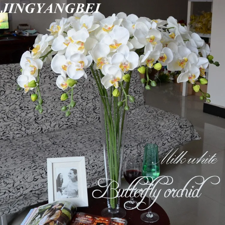 

103cm large Long Beautiful Phalaenopsis Butterfly Moth Orchid Artificial Silk Flowers Floral home Decor