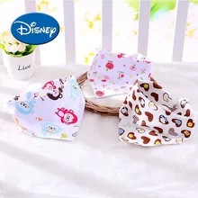 Disney Для Вытирания слюней младенцев кусочком ткани натуральный хлопок Треугольники кусочком ткани детский нагрудник, двухслойная Скрытая скидки нагрудник для статьи