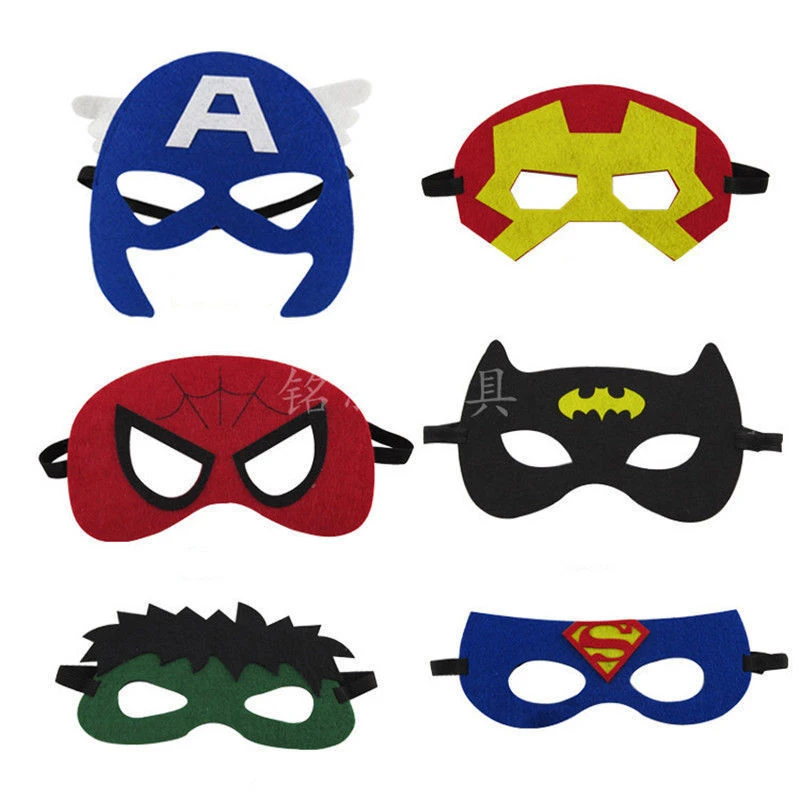 

Boy Cool Decorate Hot Avengers Hero Masquerade Masks Kid Adult Party Eye Mask Hot 1Pcs Upper Half Face Halloween Anime Blindfold