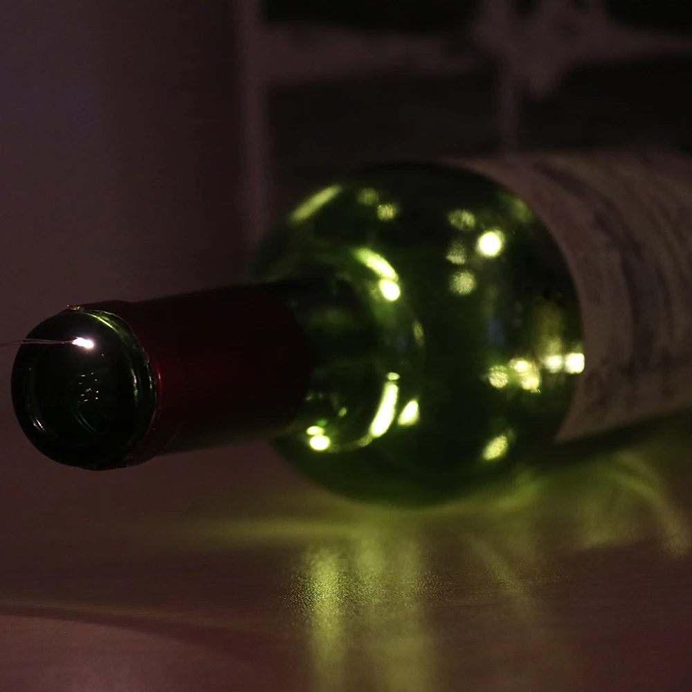 

10 LED New Wine Cork Light Solar-Powered Wine Bottle Cork-Shaped String Starry Light Night Fairy Light Lamp Home Decor