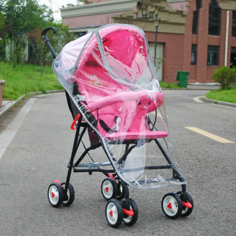 

Stroller Accessories Waterproof Rain Cover Transparent Wind Dust Shield Zipper Open For Baby Strollers Pushchairs Raincoat