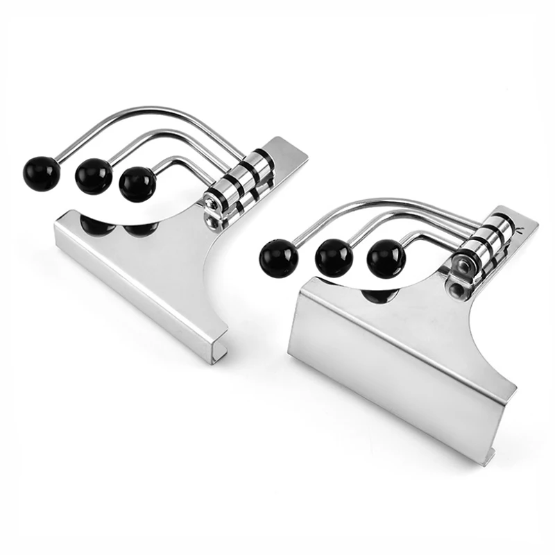 

Over Door Hooks Three Rows Removable Door Hanger Stainless Steel Utility Heavy Duty Without Drilling for Clothes Coat Hat Towe