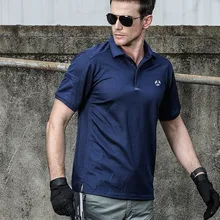 Летняя уличная походная футболка, военные тактические футболки с коротким рукавом, Мужские дышащие быстросохнущие футболки-поло Coolmax